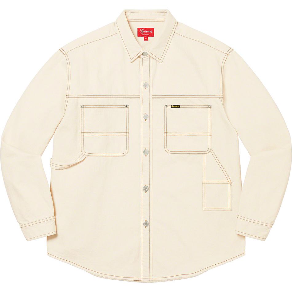 Beige Supreme Denim Painter Shirts | Supreme 240ZG